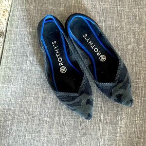 Rothy's Women's The Point Gray Camo Slip On Flat Size US 7.5